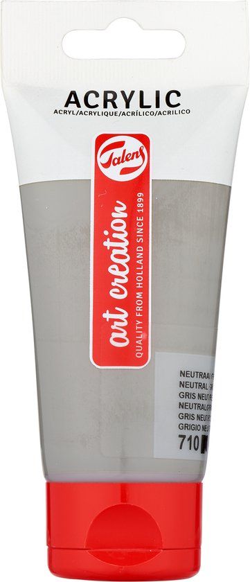 Talens Art Creation acrylverf tube van 75 ml, neutraalgrijs (710)