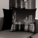 PETTI Artigiani Italiani - Paar kussenslopen 60 x 60 cm, van microvezel, decoratief kussen voor slaapkamer, bank, woonkamer, set van 2 kussenslopen, City zwart, 100% Made in Italy