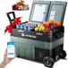 Réfrigérateur à compresseur - 40 litres - Réfrigérateur double zone 12V 230V - Réfrigérateur de camping avec application