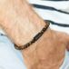 bracelet œil de tigre graver - brun - M - 6mm
