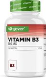 Vit4ever Vitamine B3 (Niacine) - 500 mg - 365 tabletten - Nicotinamide Hoge Dosis - Flushvrij - Zonder ongewenste toevoegingen - Veganistisch