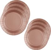 Santex Feest/verjaardag borden set - 40x stuks - rose goud - 17 cm en 22 cm