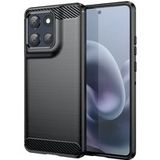Motorola Coque pour Motorola Moto G86 / G86 Power 5G - housse etui silicone gel carbone + verre trempe - NOIR