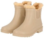 Morethansocks Chelsea regenlaarzen kinderen Fake Fur voering Beige