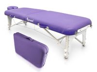 QUIRUMED Shiatsu-Bahre opvouwbaar, van hout, 211 x 60 cm, violet