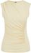 WE Fashion Dames jersey top met plooidetail Lichtgeel Maat L