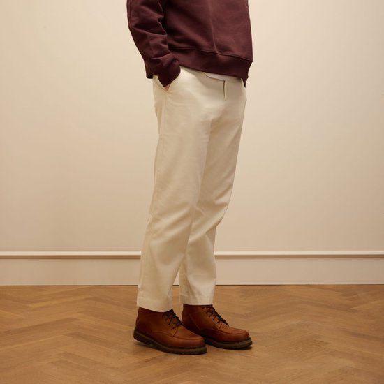 Manfield Heren Cognac Leren Veterboots Maat 43