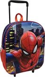 4KidsOnly Spiderman reisset; 3D trolleyrugzak en slaapmasker + reiskussen