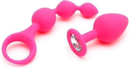 Rimba Barcelona Anaal Set Met Buttplug En Anaal kralen Roze
