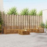 vidaXL Hoek loungeset 7-delig Acacia Hout Naturel