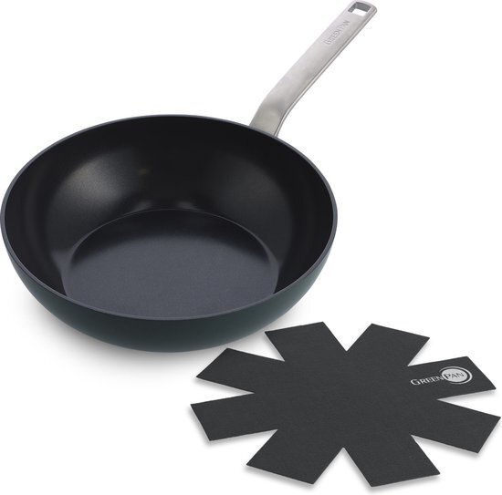 Greenpan Evolution wokpan 20 cm groen + gratis pannenbeschermer