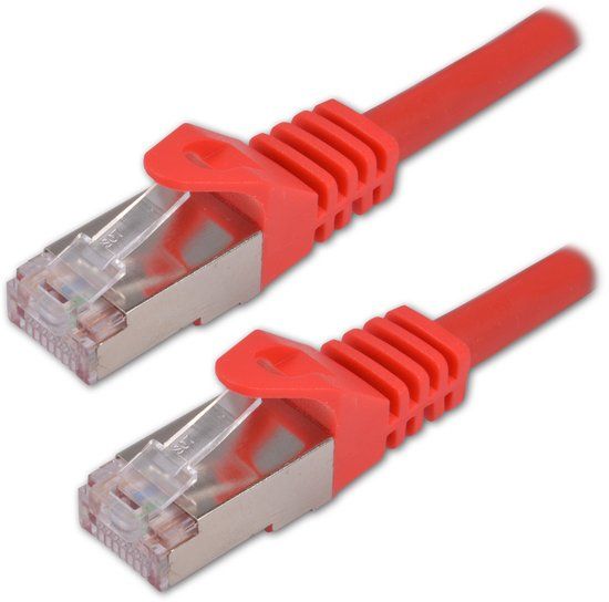 Mcl MCL FCC7BMSHF-0.5M/R netwerkkabel Rood 0,5 m Cat7 S/FTP