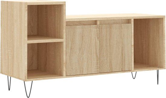 vidaXL Tv-meubel 100x35x55 cm Bewerkt Hout Sonoma Eikenkleurig