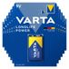 Varta 12x Varta Longlife Power Piles Alcalines 9V 565 mAh