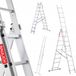 Baulich Aluminium Multifunctionele Vouwladder - 3 secties, 3x9 treden, 150 kg, 547 cm werkhoogte
