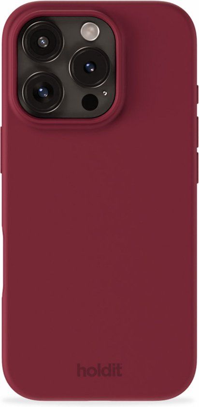 Holdit Silicone Case geschikt voor Apple iPhone 16 Pro Max - Red Velvet