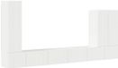 vidaXL Tv Wandkast Set 6 st Hoogglans wit