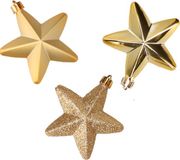 Decoris Boule de Noël Étoiles - 6 pièces - Or - 7 cm - Plastique