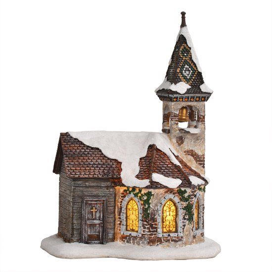 LuVille Kerstdorp Miniatuur Kerk St. Charlier