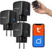 GreenBlue - Stopcontact 3 stuks met afstandsbediening en wifi - timer, wattmeter, max. 16 A/3840 W, GB735 B