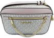 Michael Kors Jet Set Grote Oost West Crossbody Tas Leer Ivoorkleurig Goudkleurig