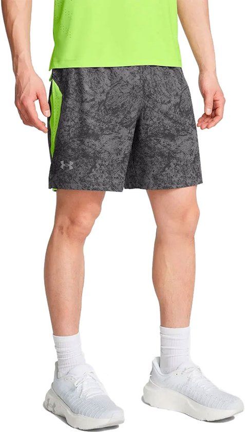Under Armour Launch Pro 7inch Printed Korte Broek Grijs M Man