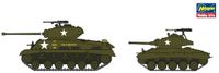 Hasegawa - 1/72 M4A3E SHERMAN en M24 CHAFFEE 2 KITS 30068