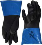 Deltaplus VV836BL11 Pvc/Nitril Op Polyamide Drager Handschoen - Handschoen Pvc/Nitril Coating - 30 Cm, Blauw, Maat 11