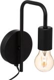 Atmosphera Wandlamp 12 x 25 cm - Zwart - E27 Fitting - Metaal