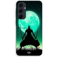 Maniacase Coque Pour Samsung galaxy A35 Roronoa Zoro triple épée pleine lune
