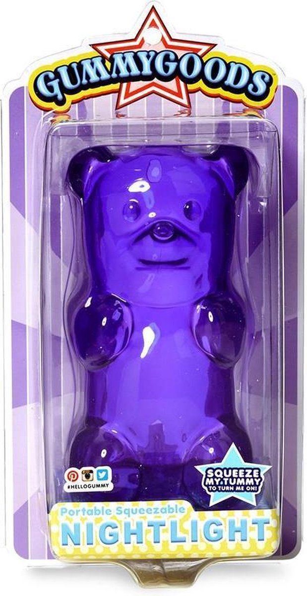 FCTRY Gummygoods - Nachtlampje Beer - Paars - 0765244005401
