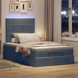 Maison Exclusive - Cadre de lit ottoman avec matelas, gris foncé, 120x200 cm, velours