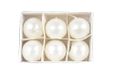 Nataluna Witte bolkaars, 4 cm, 6 stuks