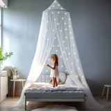 UB-STORE Universal Marketplaces B.V. Klamboe met Glow in the Dark Sterren - Hemelbed voor Kinderkamer of Volwassenen - Sterrenhemel Sluier, Hemeltje en Bedtent - Baby Muggennet Bedhemel Decoratie