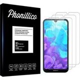 Phonillico® Gehard glas voor Huawei Y5 2019 [Pack 3] Transparant glas schermbeschermfolie