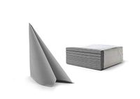Alvotex CHIC Airlaid 50 servetten, stofachtig, hoogwaardige, wegwerpservetten, 40 x 40 cm, grijs