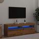 Maison Exclusive - Meuble TV avec éclairage LED, chêne artisanal, 120x35x40 cm