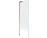 Mexen Next L badwand scherm 1-delig 60 x 150 cm, transparant, roze goud
