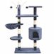 vidaXL Poteau griffoir pour chat avec poteaux à gratter en sisal 125 cm bleu foncé