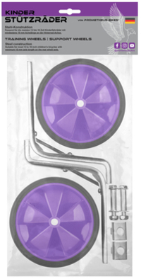 Prometheus Bicycles PROMETHEUS BICYCLES ® Steunwielen Universeel voor 12 tot 18 inch Purple