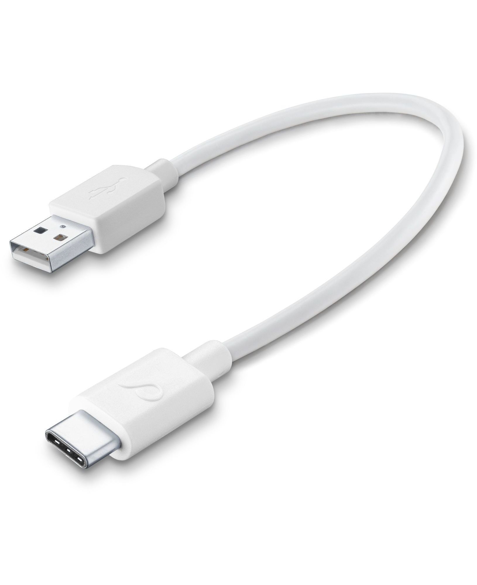 CellularLine USB-A naar USB-C Kabel - 0.15m - Wit