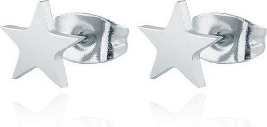 Cilla Jewels Oorknoppen Edelstaal Ster Zilverkleurig