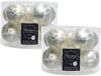 Decoris Kaemingk B.V. 20x stuks kerstballen wit ijslak van glas 6 cm - mat/glans - Kerstboomversiering