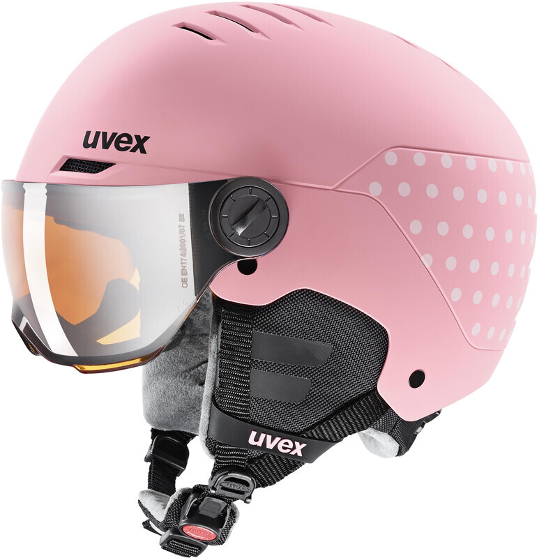 UVEX Rocket Visor Helmet Kids, roze/wit