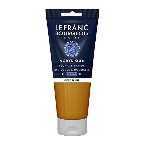 Lefranc & Bourgeois Lefranc Bourgeois 300471 fijne acrylverf, hoog gepigmenteerd, goede dekking, romige homogene textuur - 200ml tube, Yellow Ochre