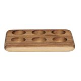 Alpina Plateau à œufs en bois pour 6 œufs 17x11x2cm