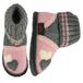 BECK Huisschoenen 'Little Hearts' basaltgrijs / rosa / wit