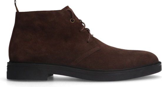 Manfield Heren Bruine Suède Veterboots Maat 41