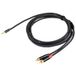 Proel CHLP215LU3 Professionele Y-kabel (Yongsheng 3,5 mm stereo jack op 2 x Yongsheng RCA, vergulde contacten, 3 m) zwart