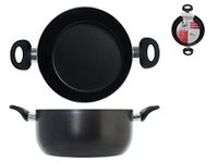 HOME Braadpan met anti-aanbaklaag Maitre 2 Handvatten Cm 24 Kookpot
